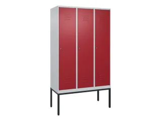 locker,HxBxD 2120x1200x500mm,3vak,vak B 400mm,cil.-slot,voetonderstel - 1