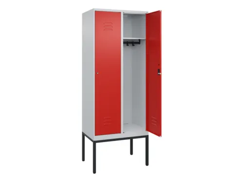 locker,HxBxD 2120x800x500mm,2vak,vak B 400mm,cil.-slot,voetonderstel