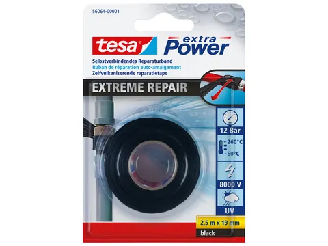 Reparatietape Tesa 56064 19mmx2,5m zwart