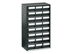 ESD-assortimentskast,HxBxD 550x310x180mm,24lade(n),laden zwart