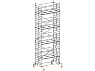 rolsteiger,reik H 9,6m,steiger H 8,82m,4platform(s),m. luik - 1