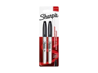 Viltstift Sharpie Fijne punt rond 0.9mm Blister à 2 stuks Zwart - 1