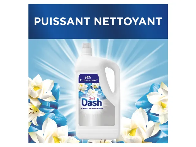 Lessive liquide Dash Professional 2 en 1 Lotus & Lily 4,95L