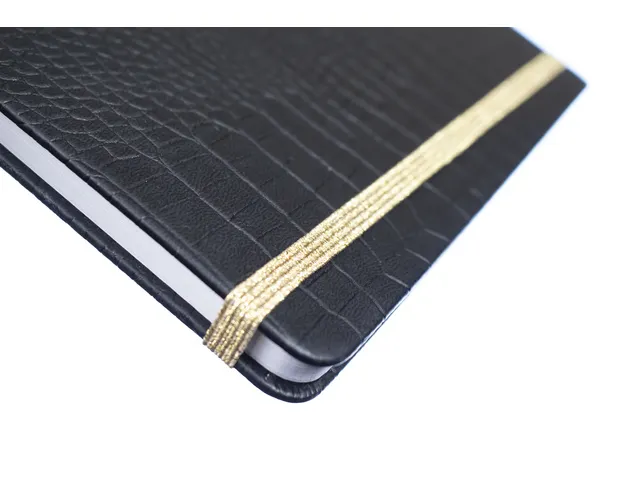 Carnet de notes Pure Croco A5 ligné 2 pces 80gramme 160pages noir et
