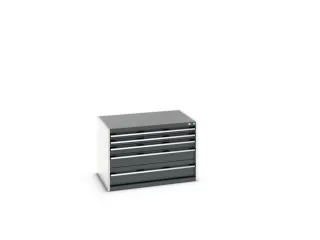 ladekast HxBxD 700x1050x750mm 5laden romp RAL7035 front RAL7016 - 7