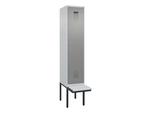 locker met bank,voor scheiding van kleding,HxBxD 2120x400x815mm,1vak