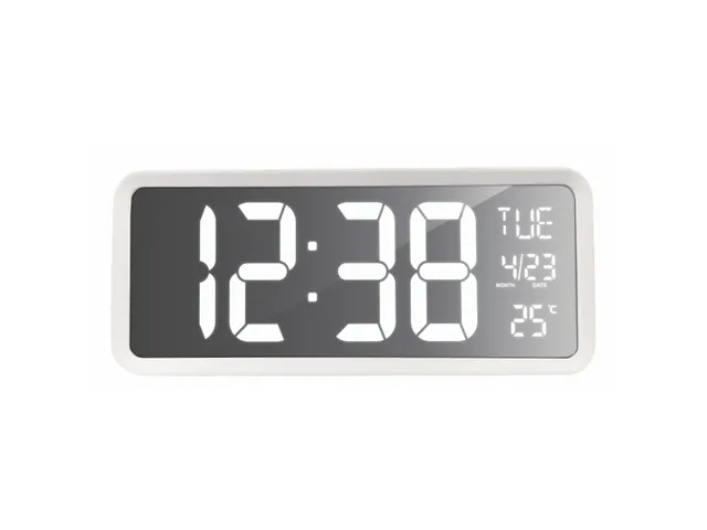 Digitale wandklok Technoline WS 8130 368x158x40mm wit XXL LED