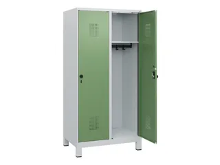 schoollocker,HxBxD 1630x800x500mm,2vak,vak B 400mm,draaigrendel,voeten - 1