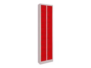 lockerkast,HxBxD 1950x460x200mm,2x10vakken,RAL7035,front RAL3000 - 2