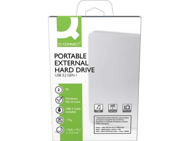 disque dur externe USB 3.0, argent, 1 To