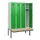 locker met bank,HxBxD 1950x1200x815mm,4vak,vak B 300mm,draaigrendel