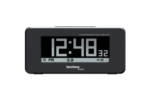 Wekker Technoline WT 295 120x57x45mm zwart