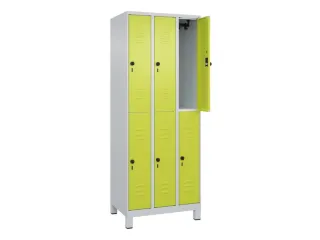 dubbeldekse locker,HxBxD 1950x750x500mm,3x2vak.,vak B 250mm - 2