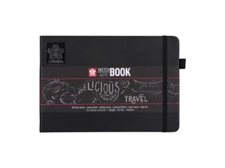 Schetsboek Sakura 80 zwarte vellen 140gr 210x148mm zwart - 1