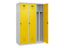locker voor scheiding van kleding,HxBxD 1850x1200x500mm,3vak