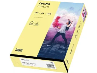 Inapa Tecno colors Gekleurd papier A4 Licht geel 120 gram 250vel - 1