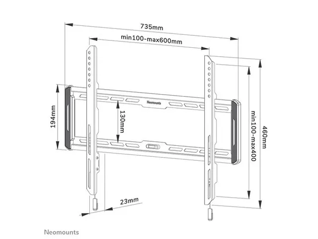 Wandsteun Vlak 40-75 Inch TV Zwart WL30-550BL16