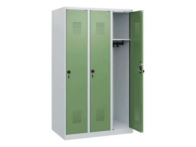 schoollocker,HxBxD 1530x900x500mm,3vak,vak B 300mm,draaigrendel