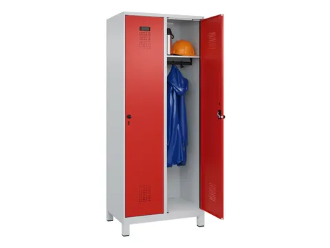 locker,HxBxD 1950x800x500mm,2vak,vak B 400mm,draaigrendel,voeten