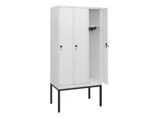 locker,HxBxD 1950x900x500mm,3vak,vak B 300mm,draaigrendel - 2