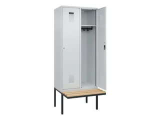 locker met bank,HxBxD 2120x800x815mm,2vak,vak B 400mm,cilinderslot - 1