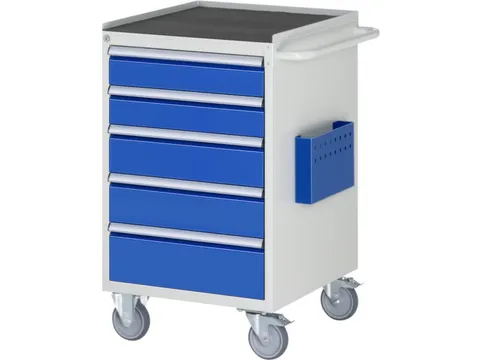 gereedschapswagen 975x580x650mm metaalblad 450kg 5 laden RAL5010