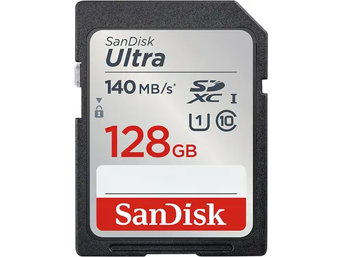 Geheugenkaart Sandisk SDXC Ultra 128GB (140mb/s C10 UHS-I)