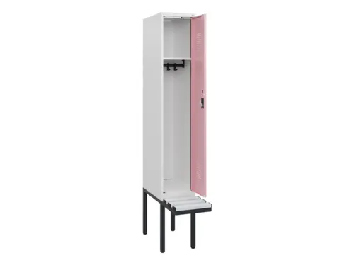 locker met bank,HxBxD 1950x300x815mm,1vak,vak B 300mm,cilinderslot