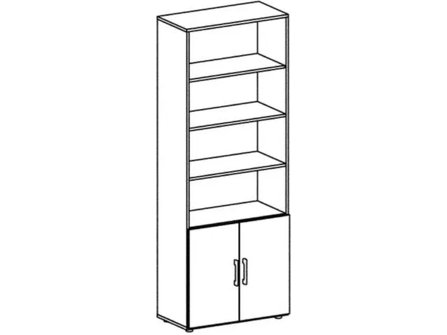 kantoorstelling HxBxD 2160x800x420mm lichtgrijs