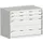 ladekast HxBxD 800x1050x750mm 4 laden romp Ral7035 staal lichtgrijs