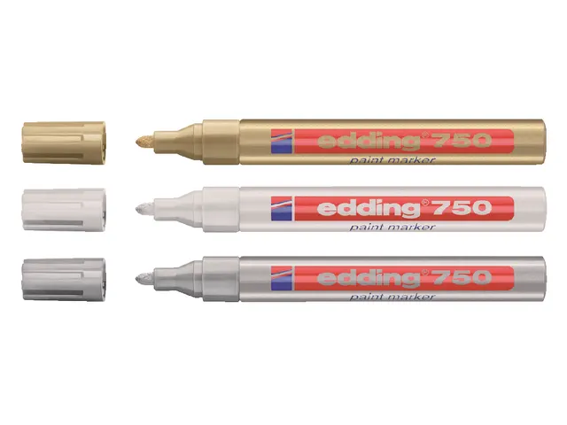 Feutre Laque edding 750 Pointe ogive 2-4mm argent