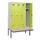 locker met bank,HxBxD 1950x1200x815mm,4vak,vak B 300mm,draaigrendel