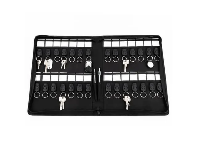 Sleutelmap STOP Luzon A4 grijs met 28 afneembare sleutelringen