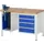 werkbank,HxBxD 840-1040x1250x700mm,beukblad,draagverm. 1250kg,4voeten