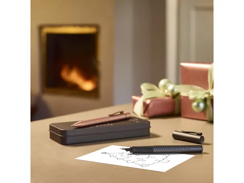 Balpen en Vulpen Faber-Castell Grip 2011 zwart in giftbox