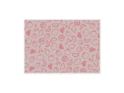 Placemat 45x32cm PVC Fruit Abstract Rood 6 Stuks