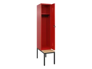 locker met bank,HxBxD 2120x400x815mm,1vak,vak B 400mm,draaigrendel - 2