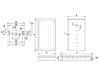 RFI LOW Modular Behuizing - 82.5x68x17mm - 1