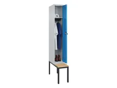 locker met bank,HxBxD 2120x300x815mm,1vak,vak B 300mm,draaigrendel