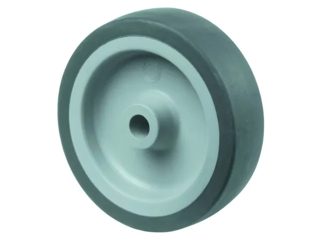Wiel 50kg Boorgat Øxb 75x24mm Thermoplast Spoorvrij Blauwgrijs