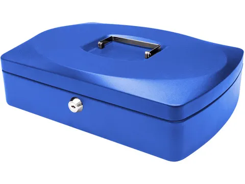 Geldkoffer Blauw 325x235x85mm Inclusief 2 Sleutels