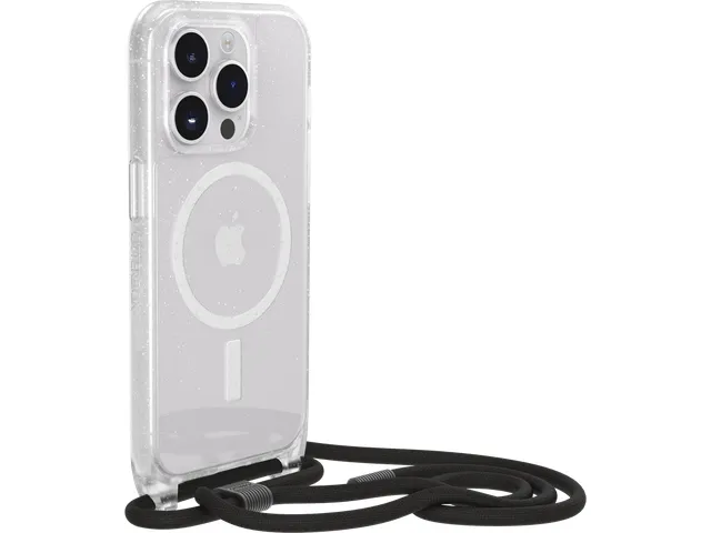 Coque avec cordon OtterBox React MagSafe iPhone 14 Stardust clear
