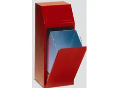 afvalverzamelaar 1x68l HxBxD 1000x400x400mm binnenbak staal Rood
