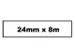Labeltape Quantore TZE-251 24mm x 8m zwart op wit