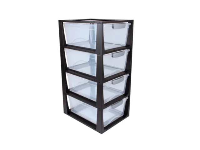 Omega ladeblok 11L transparant zwart - 37,5x29,5x17,5cm