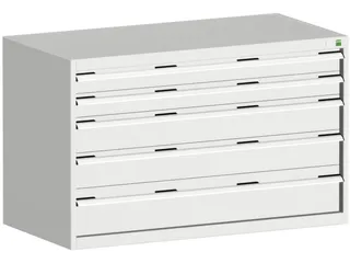 ladekast HxBxD 800x1300x750mm 5laden romp RAL7035 front RAL7035 - 1