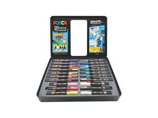 Paintmarker Uni POSCA Manga Hero assorti koffer 20 stuks - 2