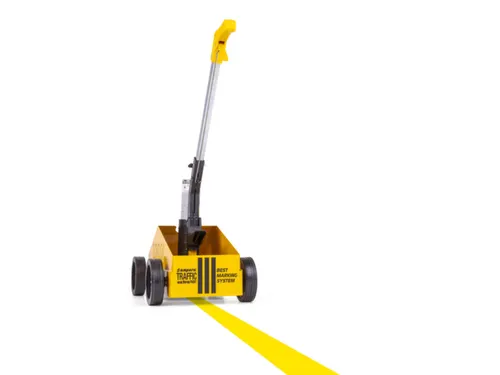 vloermarkeerapparaat,lijn B 30-100mm,m. markeerstok,staal,geel