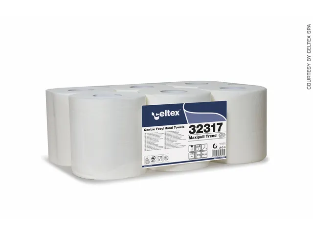 Poetspapier Celtex Centerfeed Midi 2-laags wit 108 meter krimp a 6 rol