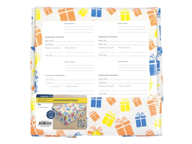 Cadeaupakketdoos Raadhuis 3 240x170x80mm krimp a 5 stuks